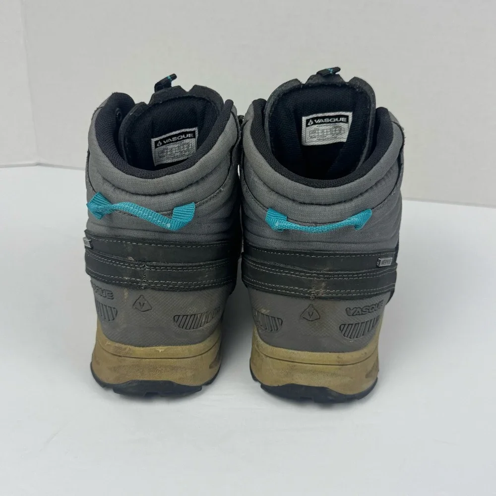 Vasque Kids Waterproof Hiking Boots Charcoal Grey Teal 7252 Size 1 US Kids